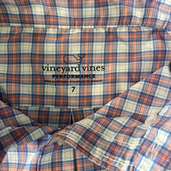 NWOT Vineyard vines Boys Performance Button Up Shirt Size 7 - Picture 4 of 4
